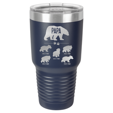 Papa Bear with 5 Cubs Flask Tumbler